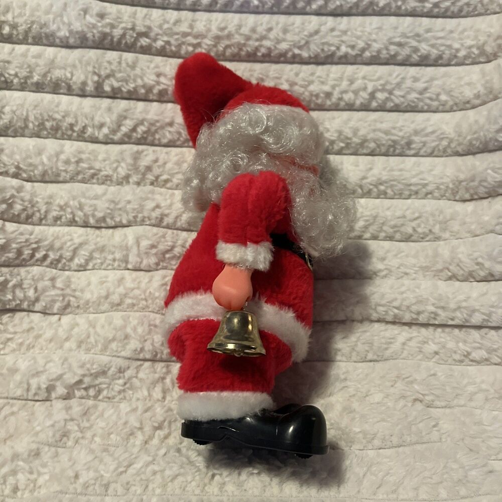 Walking Santa Claus With Multifunctions and I.C. Music Christmas  w/Bell 1970's - Picture 8 of 11
